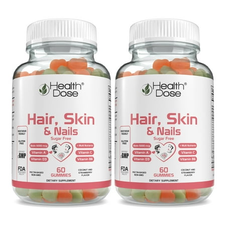 (2 pack) Health Dose Hair Skin Nails 60 Counts