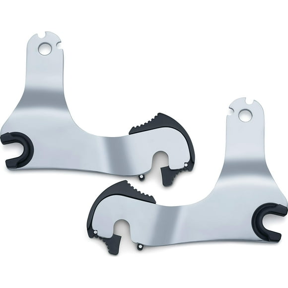 Kuryakyn 7093 Siège de Conducteur/passeur Multi-Usage avec Dossier : Supports à Dégagement Rapide pour Motos de Tourisme Harley-Davidson 2014-19 1 Paire Chrome