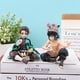 thumbnail image 2 of Anime Demon Slayer Nezuko Kamado Tanjiro Kawaii figura sentado acción figura PVC gráfico hoja fantasma modelo coleccionable zhangmengya LED, 2 of 2