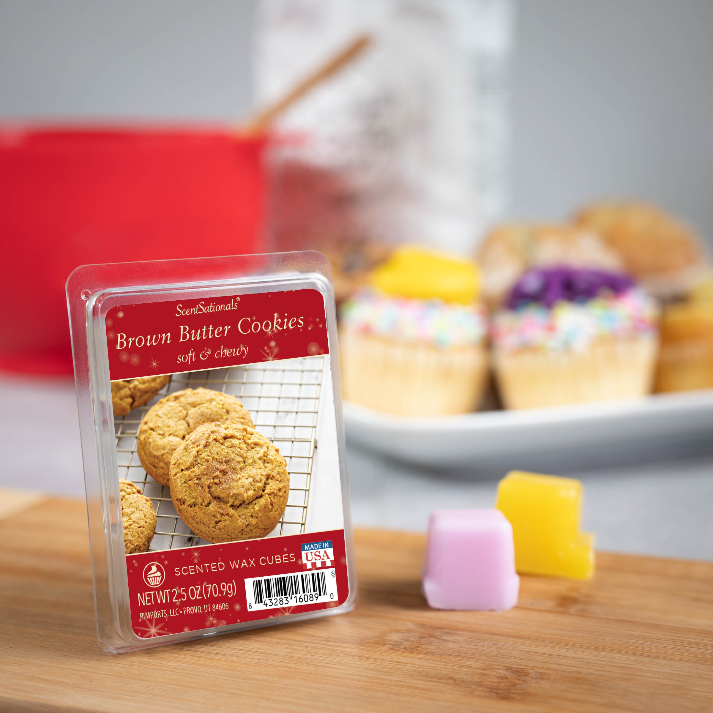 Scentsationals Brown Butter Cookies Scented Wax Melts, 2.5oz (5-Pack)