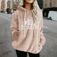 thumbnail image 2 of Yes,I'm Still Cold Fuzzy Fleece Sweatshirt for Women Winter Warm Sherpa Fleece Hoodies Sweatshirts Drawstring Pullover Hooded Coats Long Sleeve Cozy Fluffy Hoodie Shirts Cute Outwear with Pockets, 2 of 7