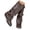 Z07-Brown, variant on Miaoju Knee High Boots Women, Fold Over Shark Boots Pointed Toe block heels Wide Calf,Minimalist Street Style Boots for Fall & Winter