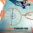 thumbnail image 7 of Basketball Rim - Wall Door Mount Hoop, 18" Heavy Duty Q235 Flex Rim Goal Replacement with Net - Indoor/Outdoor for Kids & Adults, 7 of 7