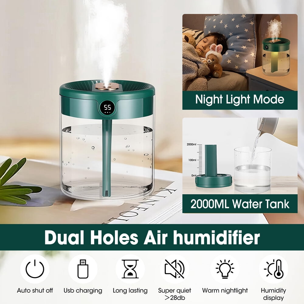 Humidifier Plant Humidifier Ultra-quiet with Humidity Indicator 2000ml