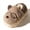 Coffee, variant on Children On Furry Flat Home Non Winter Round Toe Keep Warm Cartoon Prints Slippers Shoes Girls Slippers 2-4 Years Size 9