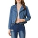 thumbnail image 1 of CHAQUETA DE DENIM MOTERA ASIMÉTRICA CON SOLAPA Y MANGAS LARGAS PARA MUJERES INSPIRADAS EN CHIC S AZUL, 1 of 6