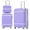 Purple, variant on PAPROOS Travel Luggage Set of 3, 20in 24in Hardside Suitcase with Cosmetic Case, Lightweight Suitcase Set with Spinner Wheels, Expandable Hardshell Luggage Sets, Green