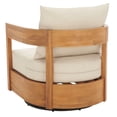 thumbnail image 6 of Safavieh Kento Wood Outdoor Swivel Chair, Natural/Taupe, 6 of 11