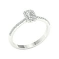 thumbnail image 3 of Imperial 3/8 Ct TDW Emerald Diamond Halo Engagement Ring in 10K White Gold (H-I, I2), 3 of 4