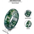 thumbnail image 6 of Natural Moss Agate Ring for Women & Men Natural Green Gemstone Rings Agate Jewelry Gift, 6 of 6