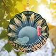 thumbnail image 2 of 3D Metal Hanging Wind Spinners - Decorative Turkey Design with Leaf Patterns for Yard & Garden - Unique Wind Chimes for Outdoor Decor, 2 of 6