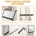 thumbnail image 2 of FVKRNYZ Broom Holder Mop Hanger Wall Mount, Broom Holder Over The Door with 2 Over Door Hooks Stainless Steel Broom Mop Hanger Wall Mounted Garden Tool Rack Organizer, 2 of 7
