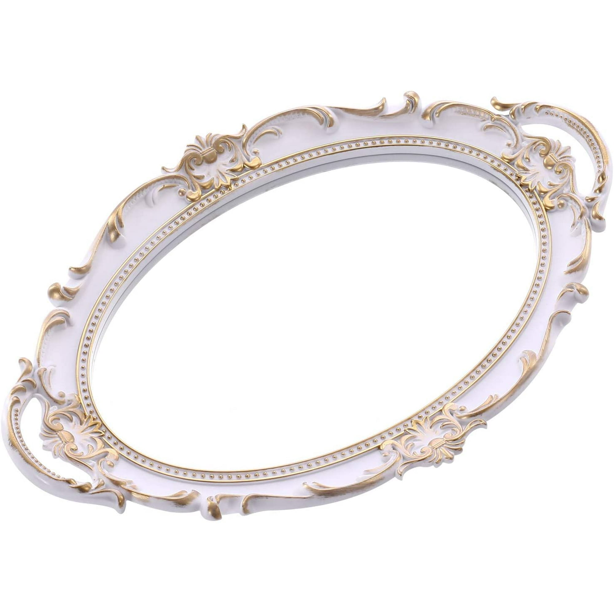 Decorative Mirror Tray Gold Mirrored Ornate Jewelry Perfume Organizer And Display Makeup For Vanity Dresser Bathroom Coffee Table Serving With Handle 9 8 X 14 Inch Canada Decorative Mirror Tray Gold Mirrored, Vintage Gold Mirrored Tray Table