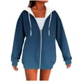 thumbnail image 1 of WRKEKC Womens Zip Up Hoodie Gradient Print Raglan Sleeve Hooded Sweatshirt with Drawstring Side Pockets Long Sleeve Fall and Winter Outerwear, 1 of 4