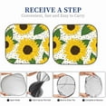 thumbnail image 5 of Kdxio Sunflowers Print 2-Piece Sun Shade Front Windshield - Foldable Car Front Window Sunshades For Most Sedans Suv Truck, 5 of 6