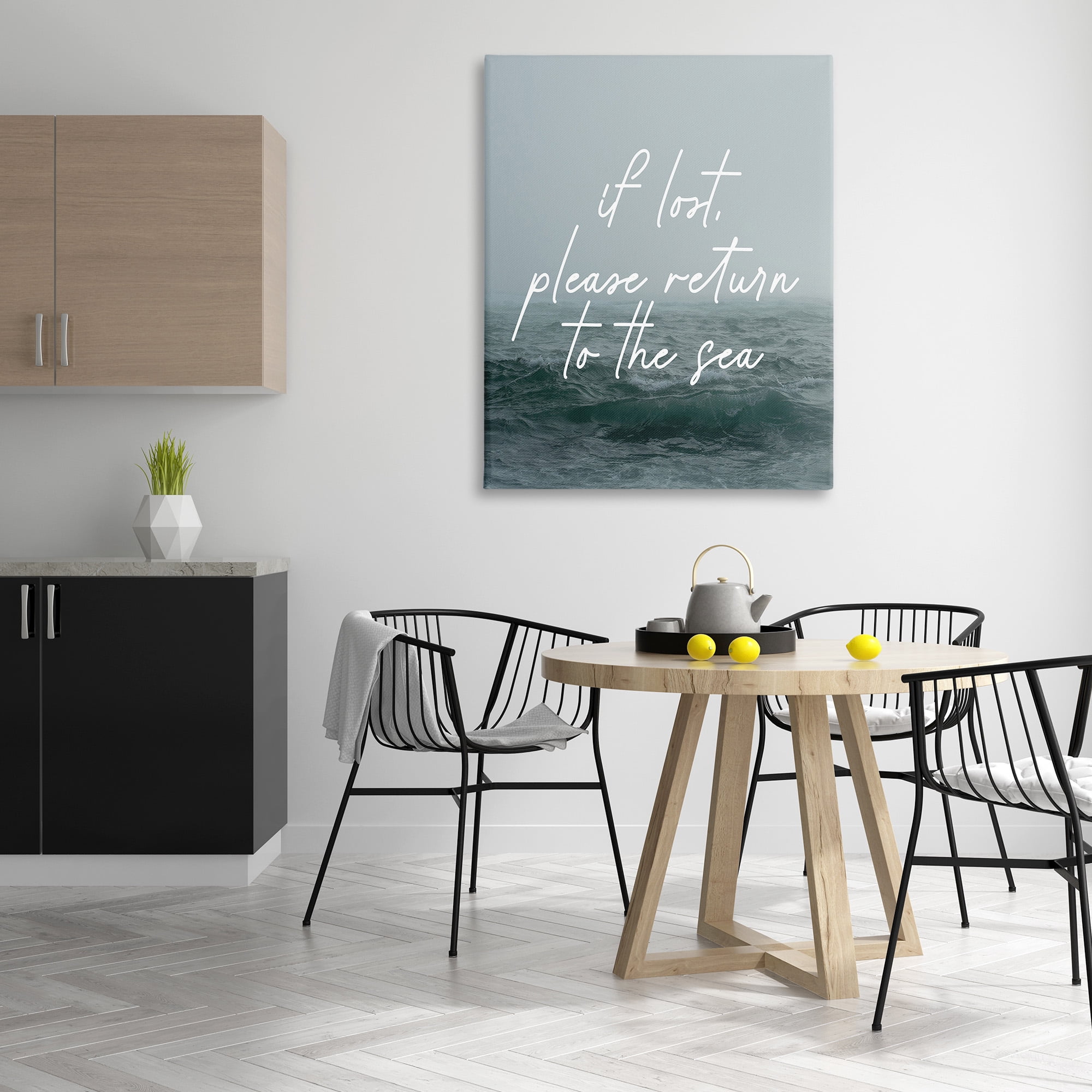 Stupell Industries Return To Sea Phrase Landscape Painting Gallery Wrapped Canvas Art Print Wall Art, 36 x 48