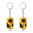 thumbnail image 2 of Wukai Japanese Were Blossoming Print Rectangular Metal Keychain: Sleek and Durable Key Ring for Securely Holding Keys Perfect for Everyday Use, 2 of 5