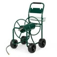 thumbnail image 5 of Ktaxon Iron Garden Hose Cart, 4-Wheel Mobile Pipe Truck with Dark Green Frame for Yard & Lawn, 5 of 13