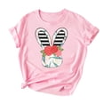 thumbnail image 1 of Pompotops T-Shirt Décontracté à Manches Courtes Imprimé Lettres Col Rond Ample pour Femmes, 1 of 7