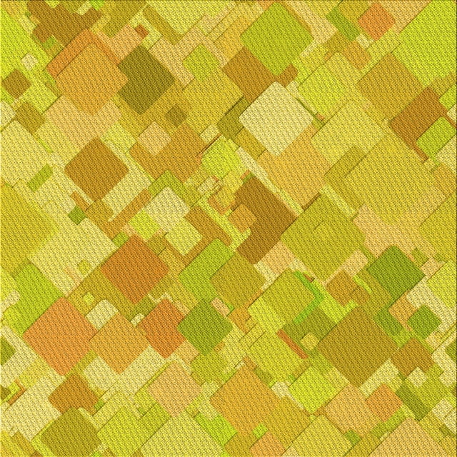 Ahgly Company Tapis d'Intérieur Lavable en Machine Carré Jaune Doré Transitionnel, 5 Pieds Carré