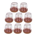 thumbnail image 3 of Stool Foot Pads, Transparent Chair Feet Covers Round Thickened  For Furniture M, 3 of 8