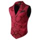 thumbnail image 3 of Chaleco de traje de estilo corte de hombre: chaqueta sin mangas de poliéster, color liso, ocio de moda, tallas S-XXXL para trabajo/fiesta, 3 of 7
