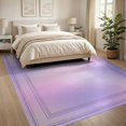 thumbnail image 3 of ODIKA 8'x10' Washable Area Rug Non-Shedding, Easy Care, Purple Pastel Pink Border Minimalist Dreamy Shift Decorative for King Size Bedroom Under Bed, Master Suite, 3 of 7
