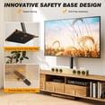 thumbnail image 7 of RTVR Universal Floor TV Stand with Swivel Mount & Power Strip for 32"-60" TVs up to 88 lbs, Height Adjustable Brown, 7 of 7
