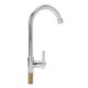 thumbnail image 5 of Cocina de 1/2 ", grifo de lavabo, cuello de cisne, grifo de agua fría, chapado en cromo Feliz Sencillez, 5 of 5