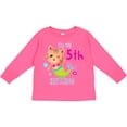 thumbnail image 3 of Inktastic It's My 5th Birthday with Cute Cat Mermaid Girls Long Sleeve Toddler T-Shirt, 3 of 5