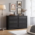 thumbnail image 5 of Black Dresser for Bedroom, Modern Farmhouse Wide 6 Drawer Dresser, Chest of Drawers for Living Room, Entryway and Hallway, 5 of 8