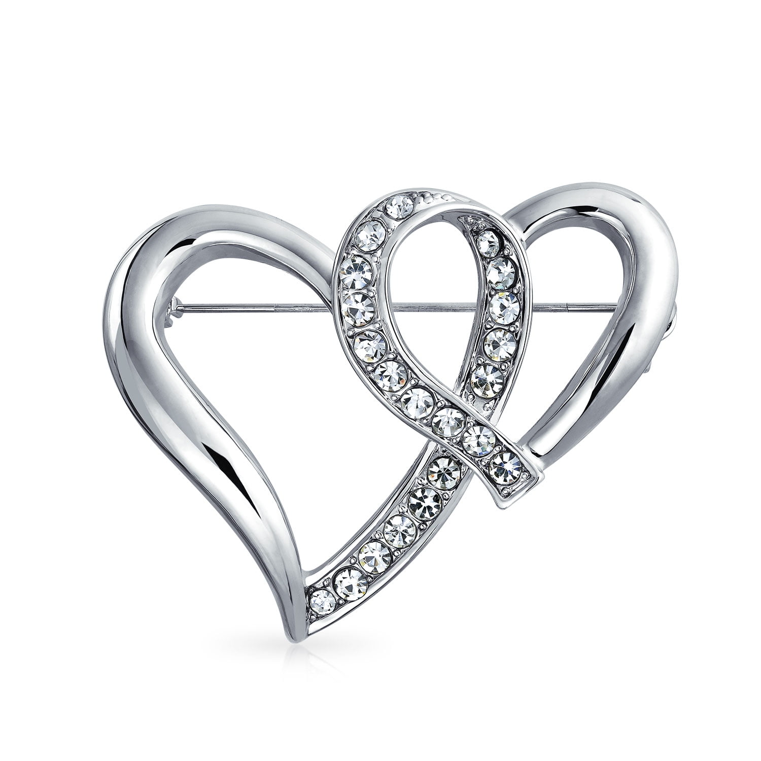 large silver brooches and pins