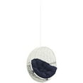thumbnail image 2 of Modway Hide Outdoor Patio Swing Chair Without Stand in White Navy, 2 of 3