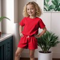 thumbnail image 2 of Toddler Girl Clothes Toddler Girls 2 Pack Floral Fashion Summer Clothes Set - Tutu Skirt Tank Top Short Sleeve and Biker Shorts, 2 of 4