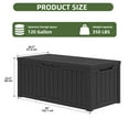 thumbnail image 3 of Uforic 120 Gallon Large Resin Deck Box, Lockable Outdoor Storage Boxes ,Waterproof, Black, 3 of 9