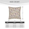 thumbnail image 4 of Xecao Paisley Flowers Print Soft Velvet Decorative Throw Pillow Covers, Square Cushion Cases for Bed, Sofa, Living Room, Car, and Indoor Outdoor Use-18"x18", 4 of 8