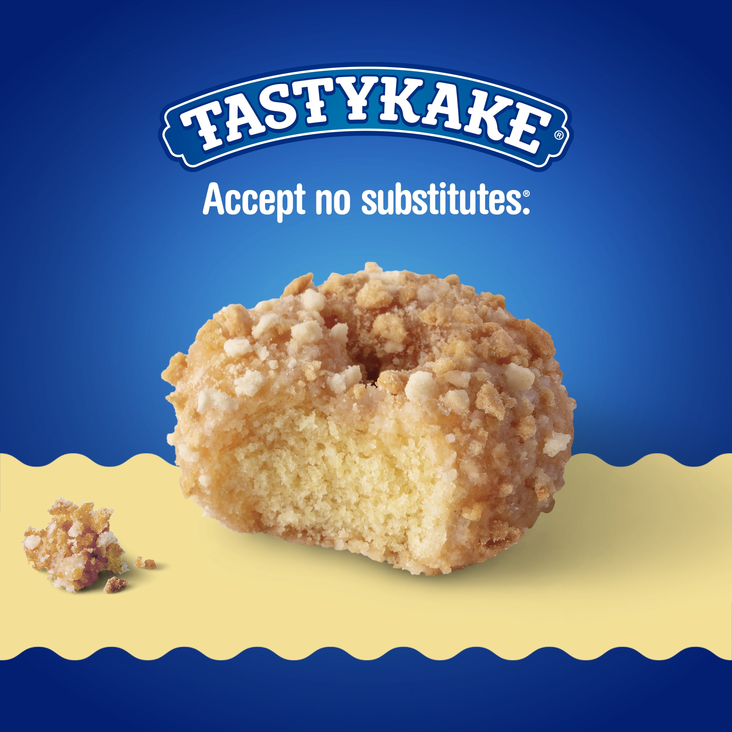 (3 pack) Tastykake Crunch Mini Donuts, 6 Portable Coconut Crunch Topped Donuts