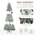 thumbnail image 3 of Christmas Trees HOMCOM 7.5ft Tall Prelit Artificial Christmas Tree Holiday Décor with 1188 Snow Flocked Branches, 500 Warm White LED Lights, Auto Open, Green,Artificial Christmas Trees, 3 of 10