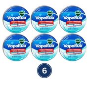 Vicks Cough Suppressant Topical Analgesic Ointment Travel Tin 0.45 oz. 6 Pack