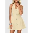 thumbnail image 5 of PRETTYGARDEN Cocktail Dresses for Women Short Summer Elegant Halter V Neck Sleeveless A Line Spring Mini Party Dress, 5 of 10
