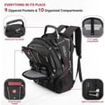 thumbnail image 3 of Business Travel Laptop Backpack 17 Inch, USB Type-C  Carry  Backpack with Anti- Lock, Large Capacity Multi-Compartment Tech Backpack for Work, Commute & Travel, 3 of 5