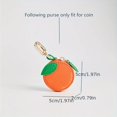 thumbnail image 3 of Estbridge Cute Peach-Shaped Keychain Coin Purse - Synthetic Leather Mini Wallet with Zipper Closure  Airtag-Compatible & Compact Design for Women s  Stylish Gift Accessory  Cute Wallet  K, 3 of 4