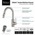 thumbnail image 3 of Kraus Oletto Single Handle Pull Down Sprayer Stainless Steel Kitchen Faucet, 3 of 7