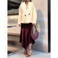 thumbnail image 4 of Women'S Trench Coat Long Sleeve Double Breasted Lapel Casual Jackets Winter Outerwear Apricot Color XL, 4 of 9
