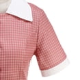 thumbnail image 5 of Blmnix Gingham Dress Women Dresses Button Down Tent Dress Red Collared Short Sleeve Cocktail-Length Belted Summer Dresses,L, 5 of 8