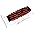thumbnail image 3 of Gants Sans Doigts à Rayures Noires et Rouges pour Femmes, 3 of 6