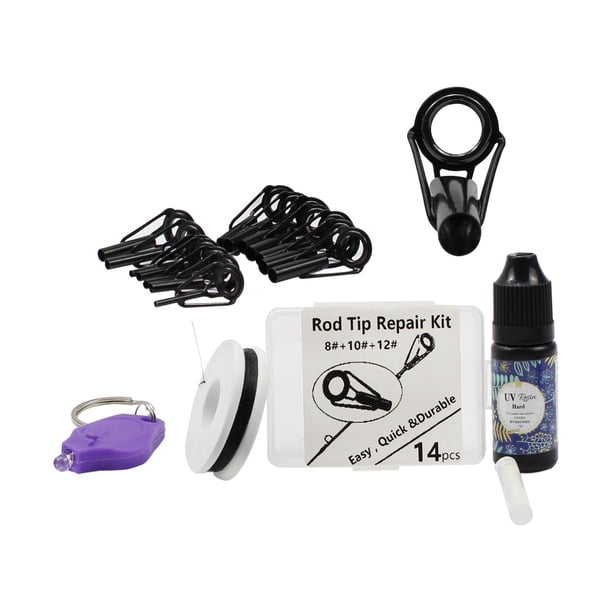 Kit de reparación de puntas de caña de pescar con marco de acero inoxidable liso, accesorios para exteriores, mini Estilo B