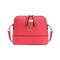 thumbnail image 1 of Sonducket Bolso de hombro de cuero para mujer, cartera de Color sólido, bolsas de almacenamiento para interiores y exteriores, bolsos de compras, festival Bolsas de mensajero y de hombro Rosa roja, 1 of 7