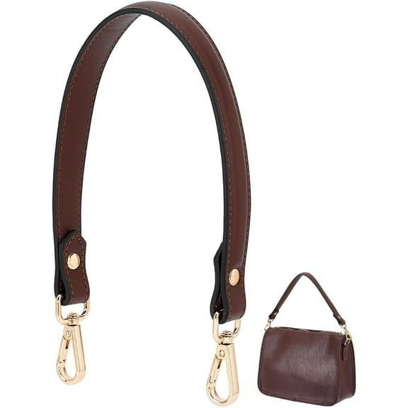 18 Inch Genuine Leather Purse Strap Short Bag Strap Puse Handle Brown Bag Handles Replacement Handbag Strap