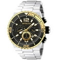 thumbnail image 1 of Invicta Men's 12992 Pro Diver Chronograph Gold Accent Bezel Black Dial Steel Watch, 1 of 3